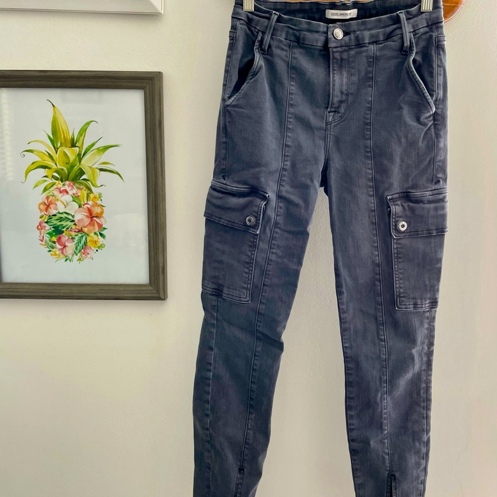Good American - Black Cargo Jeans